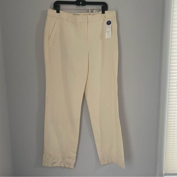 Charter Club Women’s Boot Cut Classic Fit Cream Thick Dress Pants size 16 - Picture 1 of 6